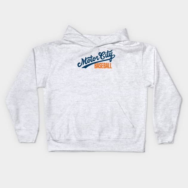 Motor City Baseball Kids Hoodie by Throwzack